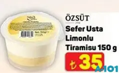 ÖZSÜT SEFER USTA LİMONLU TİRAMİSU 150 G fiyat ve kampanya bilgisi